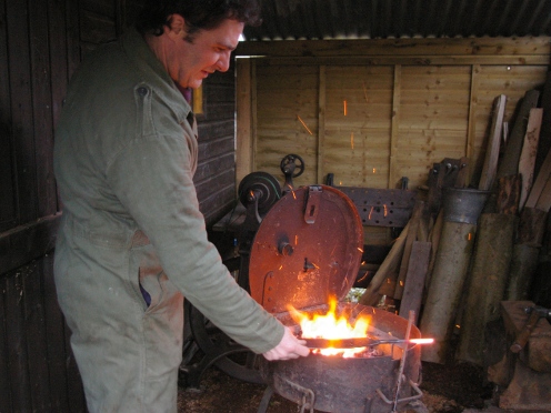 Forging a tang